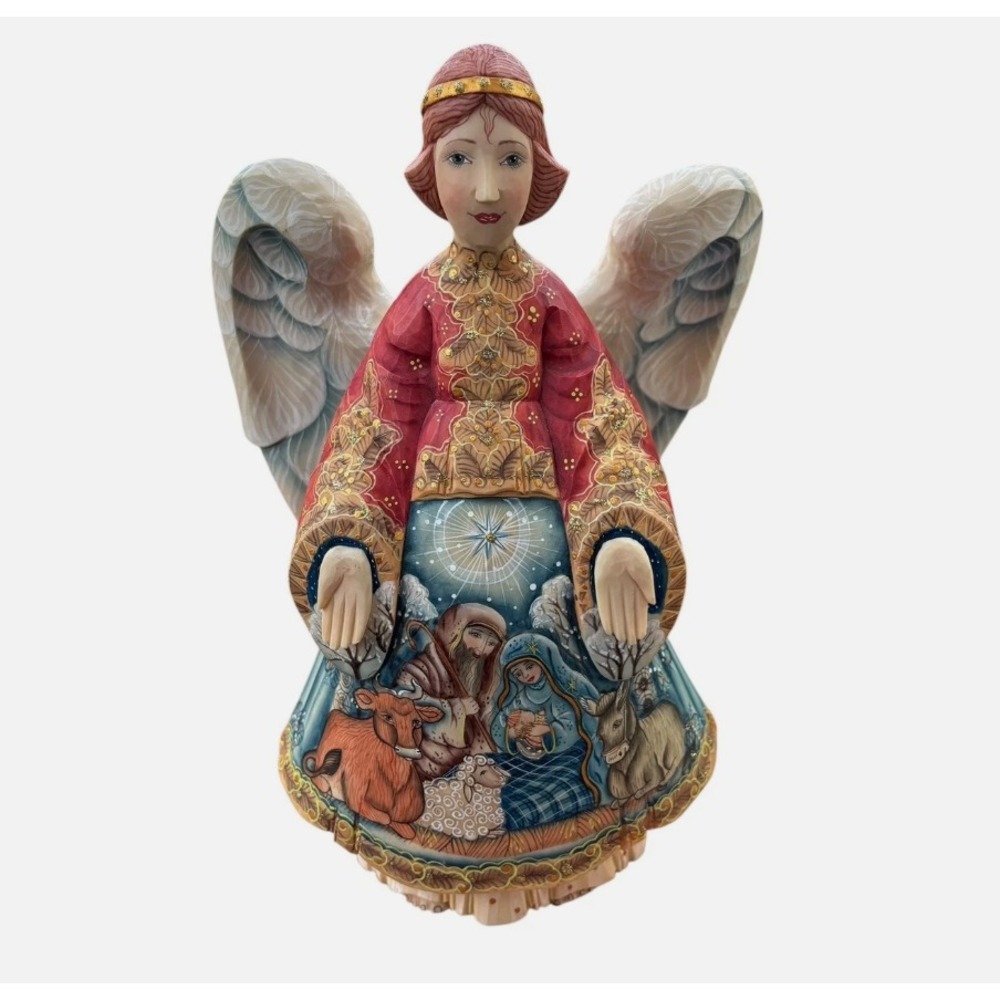 G. DeBrekht Limited Edition Hand Painted Nativity Angel Christmas Folk Art
